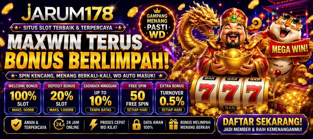 Banner JAGOLEDAK kemenangan beruntun — bonus arena jago ledak-merah, WD otomatis QRIS kilat