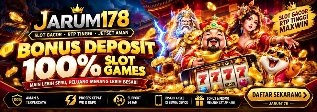 Banner JAGOLEDAK bonus deposit 100% slot — RTP kompetitif, peluang keberuntungan 288 optimal